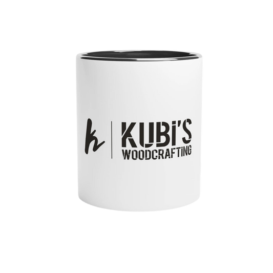 Weiße Keramiktasse (325ml) mit farbigem Inneren